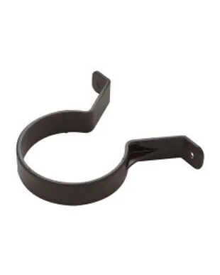 Round Downpipe Clip Black - 68mm