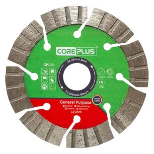 CorePlus GP115 General-Purpose Diamond Blade 115mm CORDBGP115