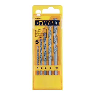 DEWALT Masonry Drill Set 5 Piece 4mm to 10mm DEWDT6952QZ