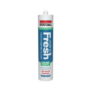 Soudal White Stay Fresh Acetoxy Anti-Mould Silicone 290ml
