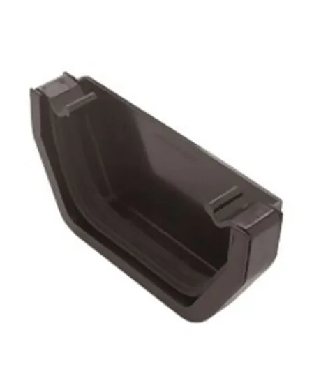 Square Ext. Stop End - Black - 114mm