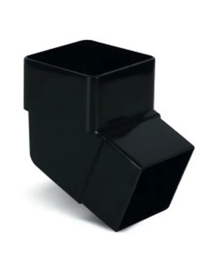 SQ. D/Pipe Bend Black - 65mm x 112.5°