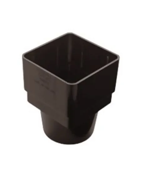 Round To Square D/Pipe ADPTR Black