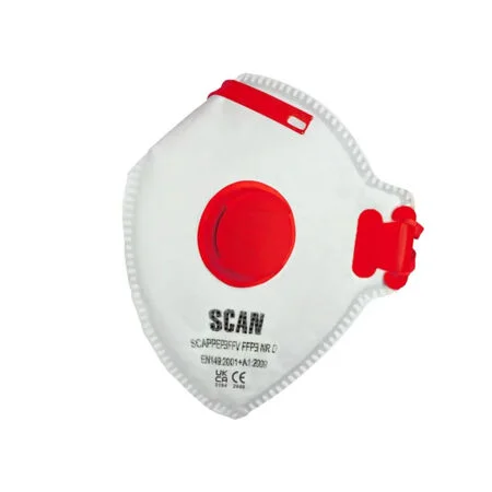 Fold Flat Disposable Valved Disposable Mask FFP3 Protection (Pack 3)