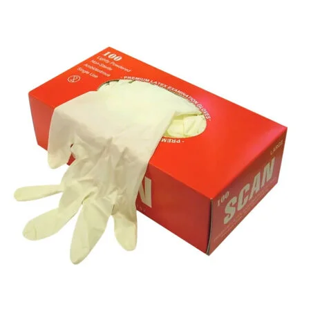 Latex Examination Gloves 100 Box