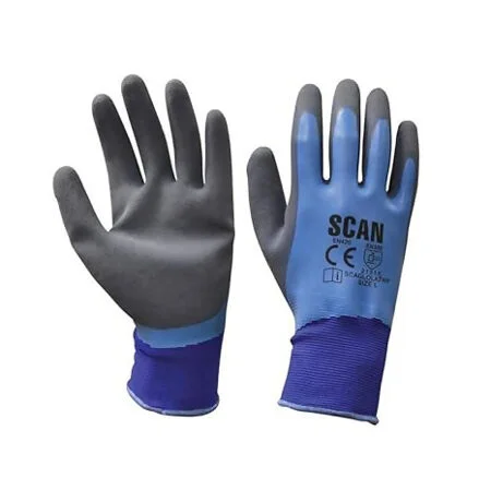Scan Double Latex Waterproof Gloves Large SCAGLOLATWP