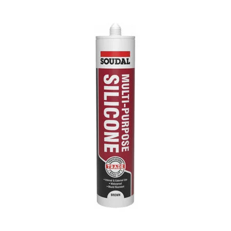 Soudal Brown Silicone Multi Purpose Sealant with Fungicide