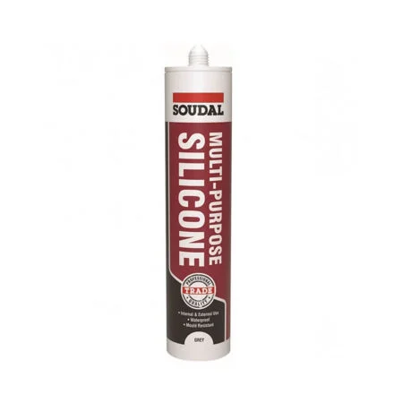 Soudal Grey Silicone Multi Purpose Sealant with Fungicide